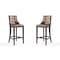Manhattan Comfort Fifth Avenue Bar Stool in Bronze and Walnut, PK2 2-BS007-BZ - alternate 1